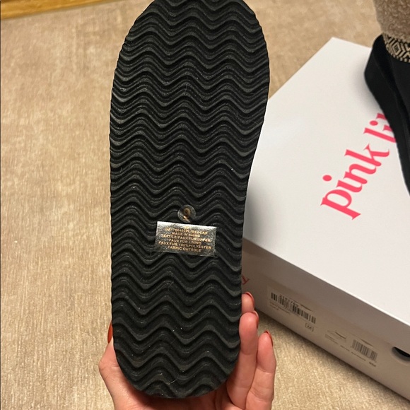 Pink Lily Payton Black Platform Boots, New! - Picture 5 of 12